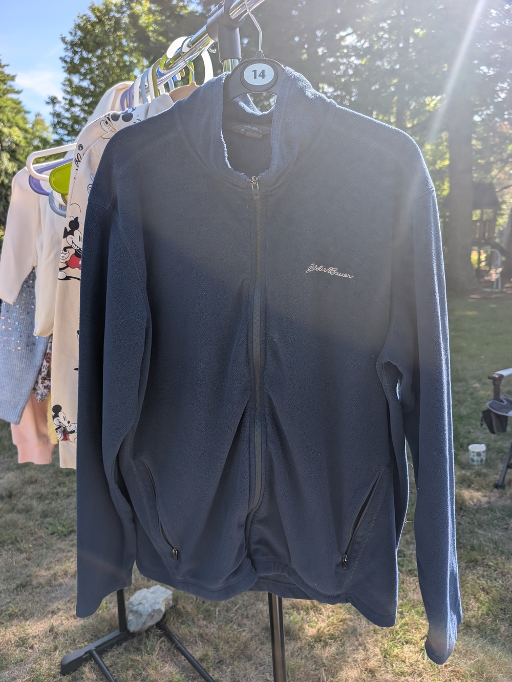 Eddie Bauer Navy Blue Full-Zip Fleece Jacket